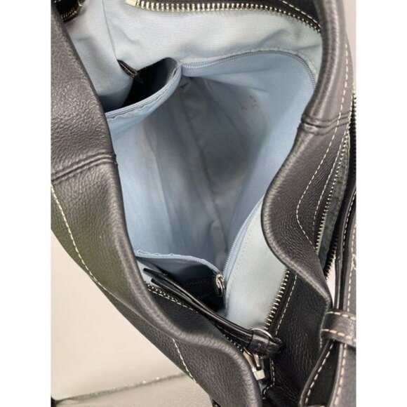 Coach 15064 Soho Black Pebbled Leather Convertible Crossbody Bag (Silver Buckle) - Picture 7 of 11